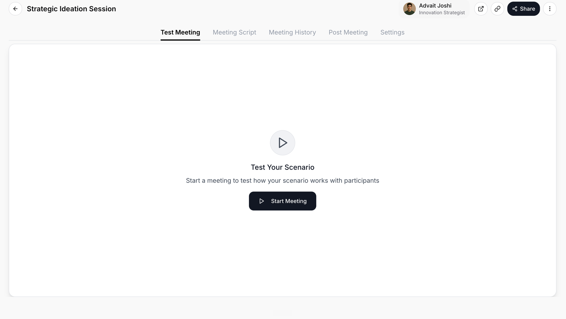 Test in a real meeting, live.