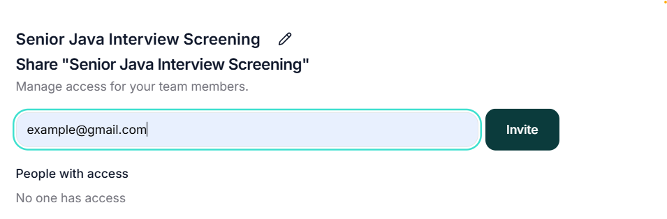 Email Invites Screenshot