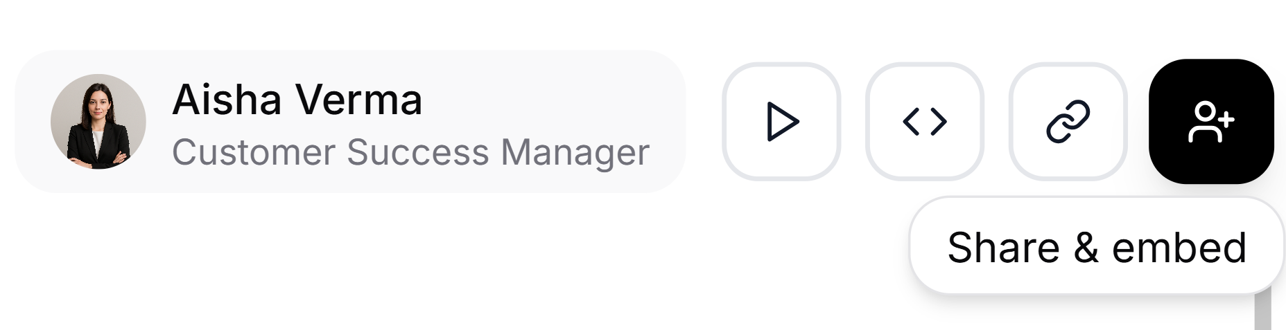 Share & Embed Interface